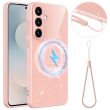 Защитный чехол Deexe Glitter Case with MagSafe для Samsung Galaxy S25 FE (S731) - Pink (405308P)