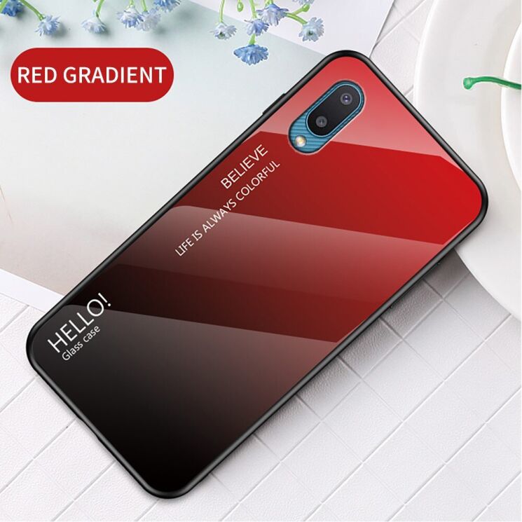 Захисний чохол Deexe Gradient Color для Samsung Galaxy A02 (A022) - Red / Black: фото 2 з 9