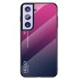 Защитный чехол Deexe Gradient Color для Samsung Galaxy S21 - Rose / Blue (230018D)