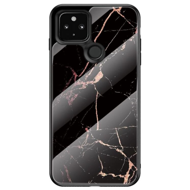 Чехол с рисунком Deexe Gradient Pattern для Google Pixel 4a 5G - Gold Black Marble: фото 1 из 8