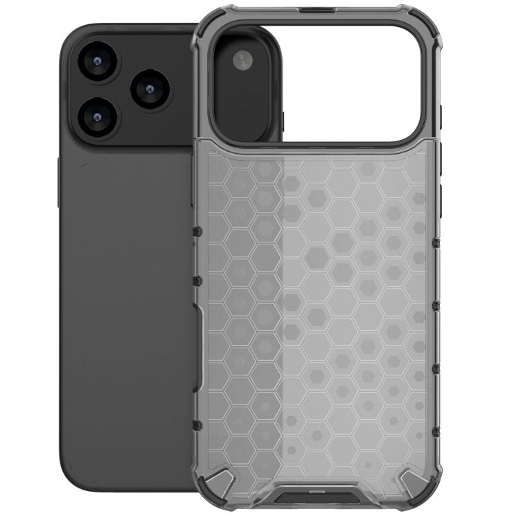 Защитный чехол Deexe Honeycomb Series для Apple iPhone 17 Pro Max - Black: фото 2 из 6