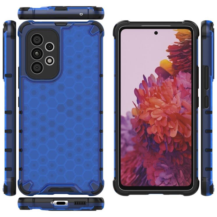 Защитный чехол Deexe Honeycomb Series для Samsung Galaxy A53 - Blue: фото 2 из 5
