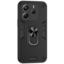 Защитный чехол Deexe Hybrid Shell для Xiaomi Redmi Note 14 4G - Black: фото 1 из 7