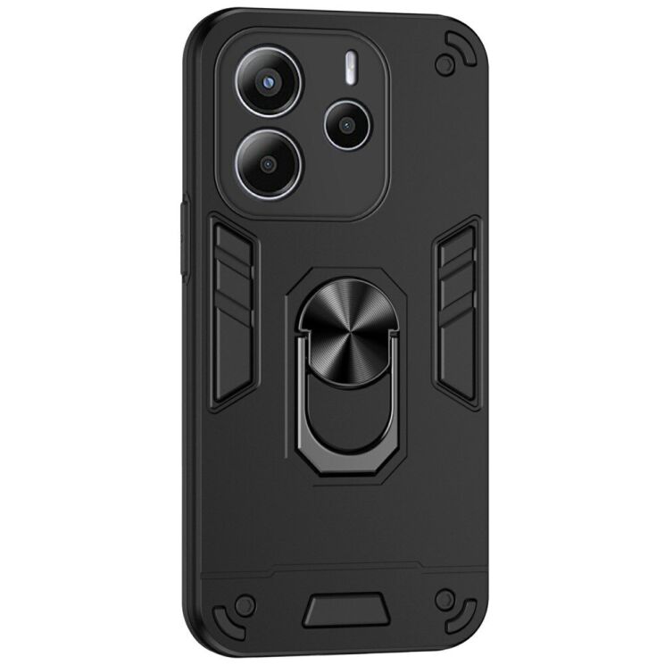 Защитный чехол Deexe Hybrid Shell для Xiaomi Redmi Note 14 4G - Black: фото 1 из 7
