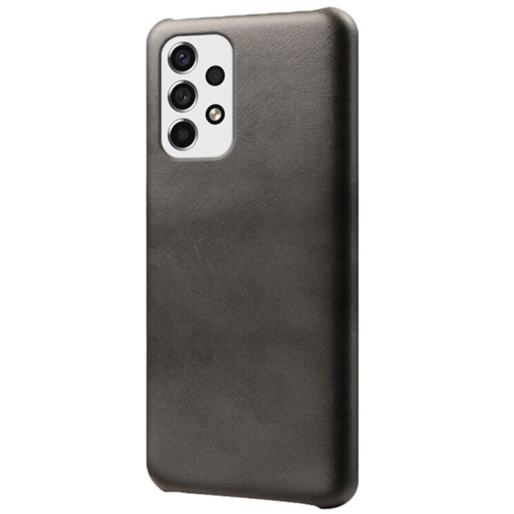 Захисний чохол Deexe Leather Back Cover для Samsung Galaxy A53 (А536) - Black: фото 1 з 4