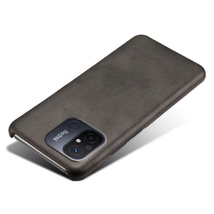 Захисний чохол Deexe Leather Back Cover для Xiaomi Redmi 12C - Black: фото 3 з 4