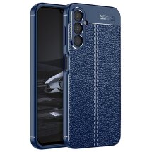 Захисний чохол Deexe Leather Cover для Samsung Galaxy A14 (А145) - Blue: фото 1 з 10