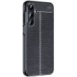 Защитный чехол Deexe Leather Cover для Samsung Galaxy A16 (A165) - Black (365254B)