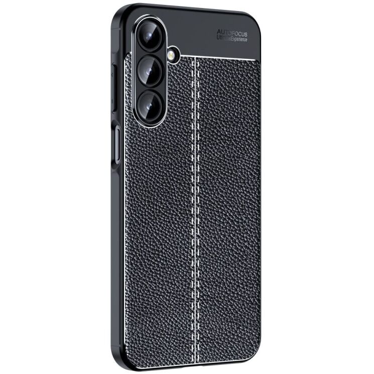 Защитный чехол Deexe Leather Cover для Samsung Galaxy A16 (A165) - Black: фото 1 из 13