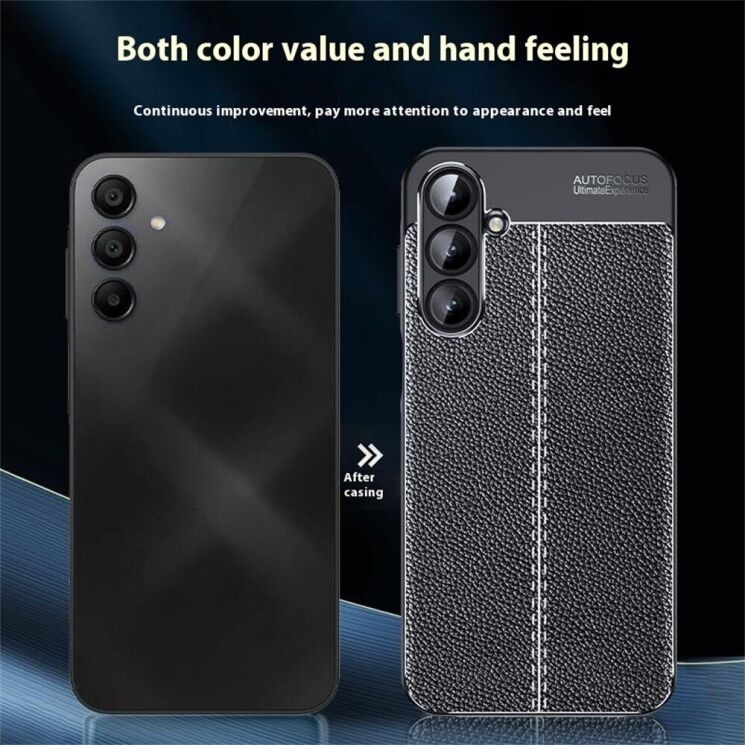 Защитный чехол Deexe Leather Cover для Samsung Galaxy A16 (A165) - Black: фото 9 из 13