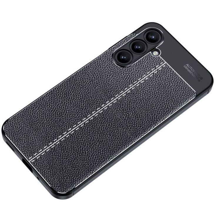 Защитный чехол Deexe Leather Cover для Samsung Galaxy A16 (A165) - Black: фото 4 из 13