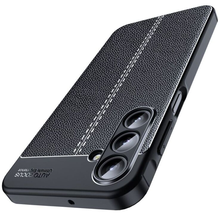 Защитный чехол Deexe Leather Cover для Samsung Galaxy A16 (A165) - Black: фото 7 из 13