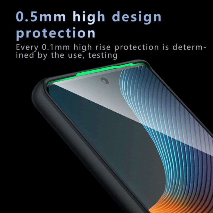 Защитный чехол Deexe Matte Skin для Motorola Edge 50 Fusion - Transparent / Black: фото 8 из 12