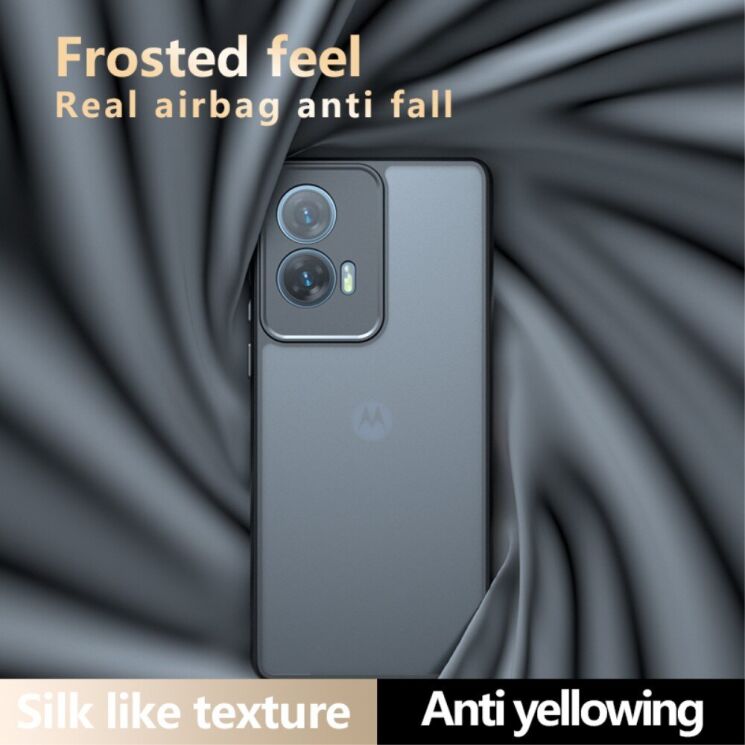 Защитный чехол Deexe Matte Skin для Motorola Edge 50 Fusion - Transparent / Black: фото 10 из 12