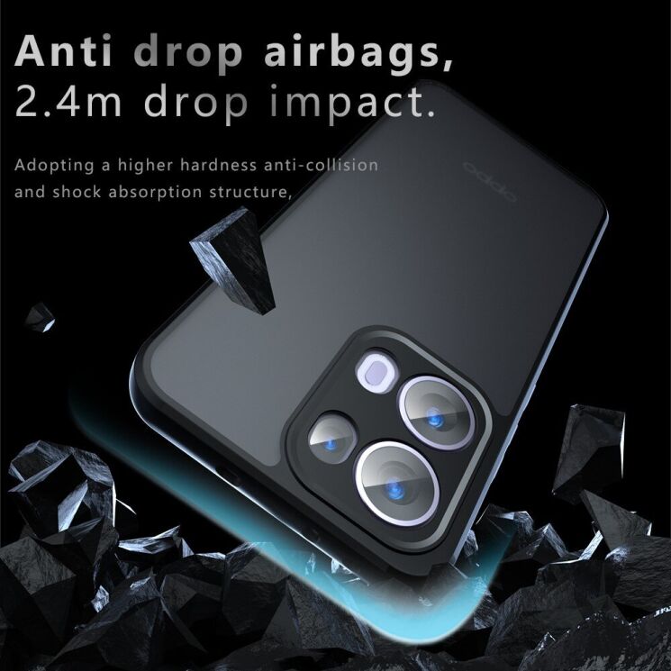 Защитный чехол Deexe Matte Skin для OPPO Reno 13 Pro 5G - Black: фото 4 из 11