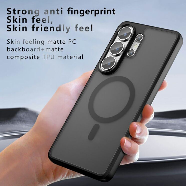 Защитный чехол Deexe Matte Skin with MagSafe для Samsung Galaxy S26 Ultra - Black: фото 8 из 12