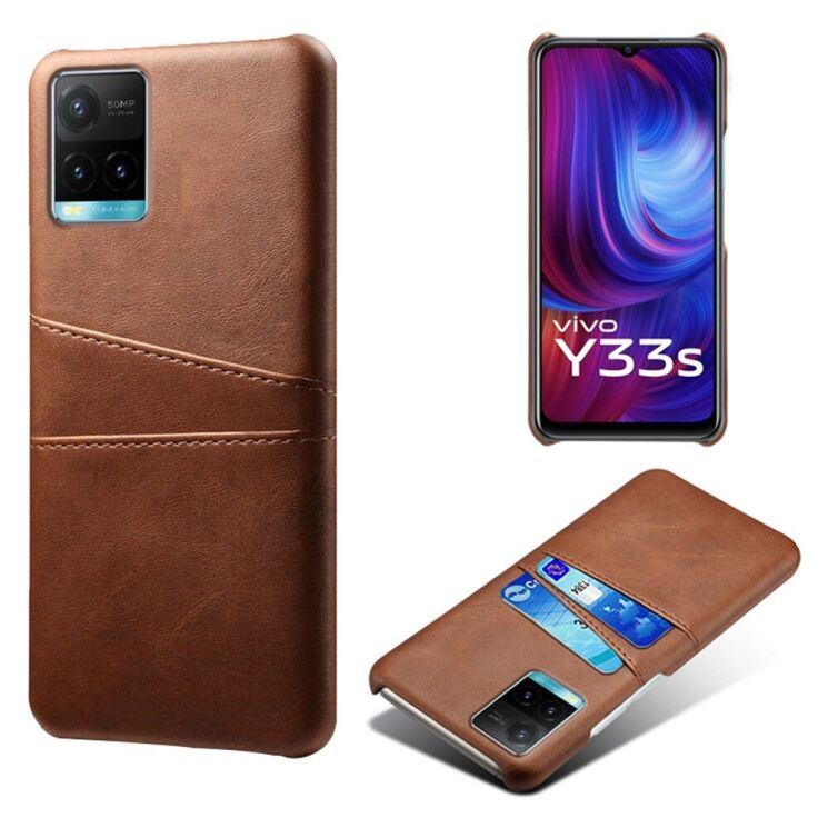 Захисний чохол Deexe Pocket Case для VIVO Y33s / Y21 / Y21s - Brown: фото 2 з 6