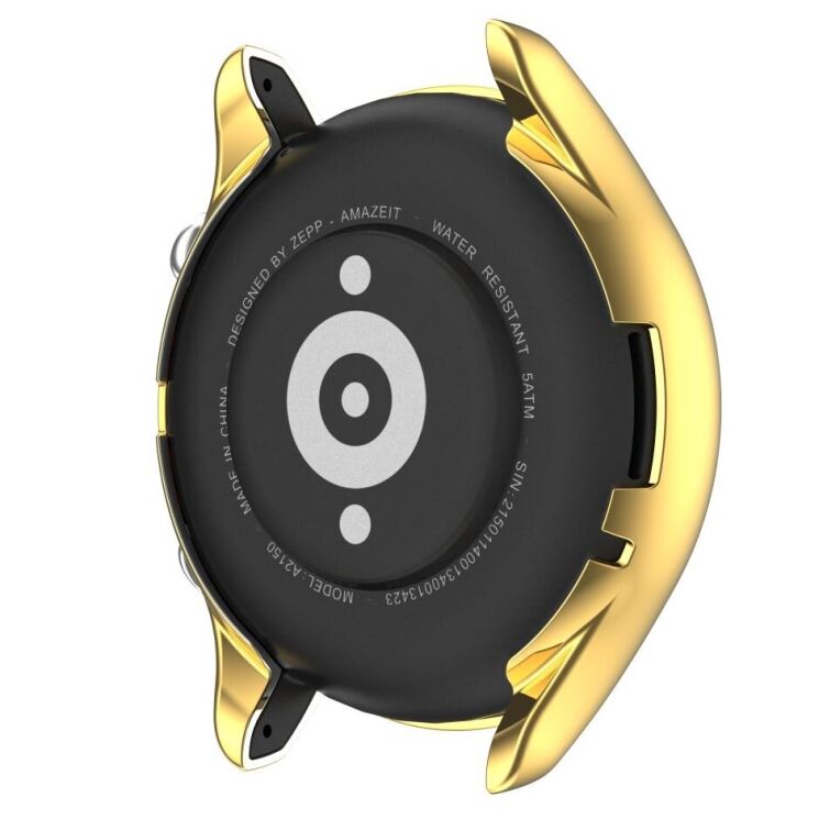 Защитный чехол Deexe Protective Frame для Amazfit GTR 3 / GTR 3 Pro - Gold: фото 4 из 7