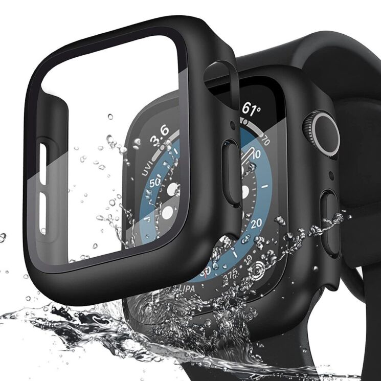 Защитный чехол Deexe Protective Frame для Apple Watch 44 mm - Black: фото 1 из 8