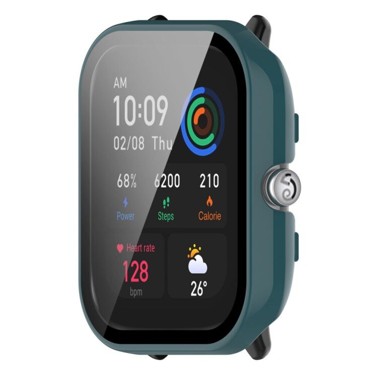 Защитный чехол Deexe Protective Frame для Xiaomi Amazfit GTS 4 mini - Pine Needle Green: фото 2 из 9