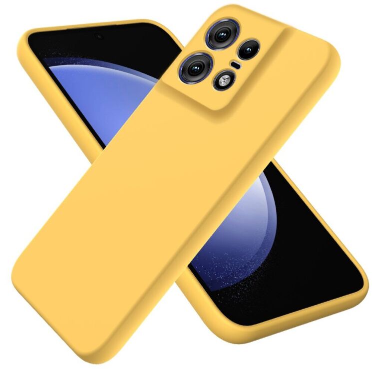 Защитный чехол Deexe Silicone Case для Motorola Edge 50 Pro - Yellow: фото 1 из 8