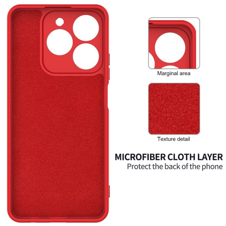 Защитный чехол Deexe Silicone Case для Realme C63 / C61 - Red: фото 3 из 7