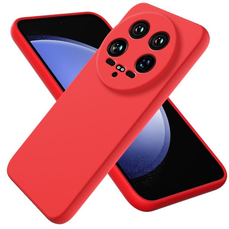 Защитный чехол Deexe Silicone Case для Xiaomi 14 Ultra - Red: фото 1 из 8