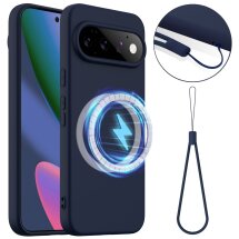Защитный чехол Deexe Silicone Case with MagSafe для Google Pixel 11 Pro - Dark Blue: фото 1 из 9