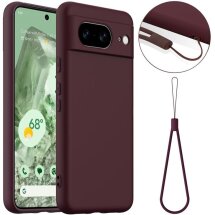 Защитный чехол Deexe Silicone Case with MagSafe для Google Pixel 8 - Wine Red: фото 1 из 9