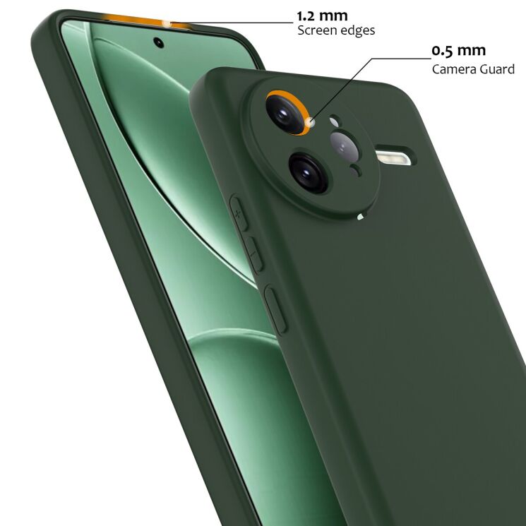 Защитный чехол Deexe Silicone Case with MagSafe для Xiaomi Poco F7 Ultra - Black: фото 6 из 8