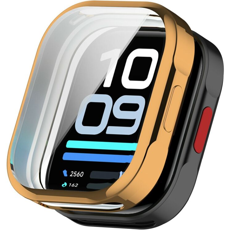 Захисний чохол Deexe Silicone Frame для Xiaomi Redmi Watch 6 Lite - Rose Gold: фото 1 з 6