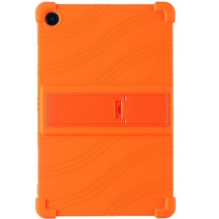 Защитный чехол Deexe Silicone Kickstand для Samsung Galaxy Tab A9 Plus (X210/216) - Orange: фото 1 из 7