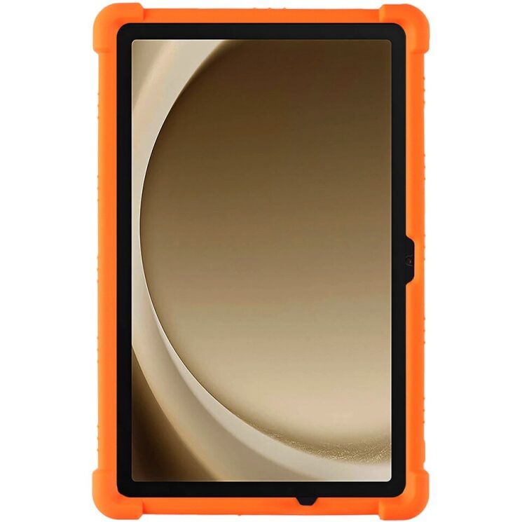 Защитный чехол Deexe Silicone Kickstand для Samsung Galaxy Tab A9 Plus (X210/216) - Orange: фото 2 из 7