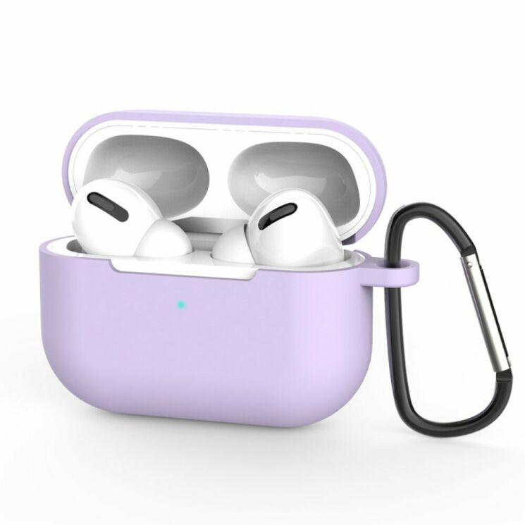 Защитный чехол Deexe Simple Style with Buckle для Apple AirPods Pro - Purple: фото 1 из 11