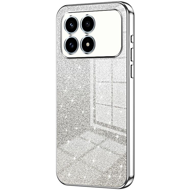 Захисний чохол Deexe Sparkles Cover для Xiaomi Poco F8 Pro - Silver: фото 1 з 7