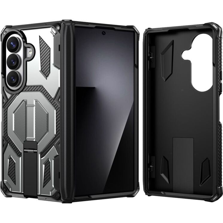 Захисний чохол Deexe Tank Stand для Samsung Galaxy Fold 8 Ultra / Fold 7 - Grey (424017H) Захисний чохол Deexe Tank Stand для Samsung Galaxy Fold 8 Ultra / Fold 7 - Grey: фото 2 з 10