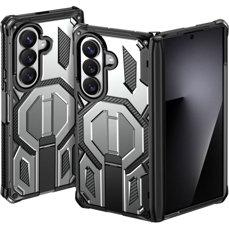 Захисний чохол Deexe Tank Stand для Samsung Galaxy Fold 8 Ultra / Fold 7 - Grey (424017H) Захисний чохол Deexe Tank Stand для Samsung Galaxy Fold 8 Ultra / Fold 7 - Grey: фото 3 з 10