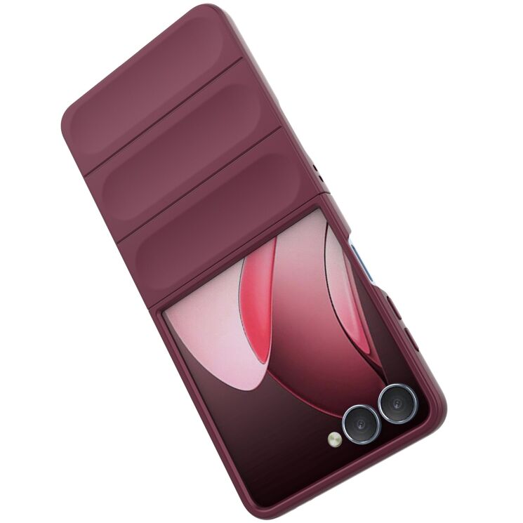 Защитный чехол Deexe Terra Case (FF) для Samsung Galaxy Flip 7 - Wine Red: фото 6 из 9