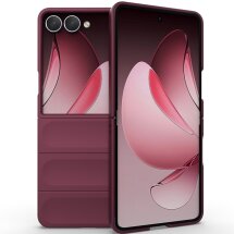 Защитный чехол Deexe Terra Case (FF) для Samsung Galaxy Flip 7 - Wine Red: фото 1 из 9