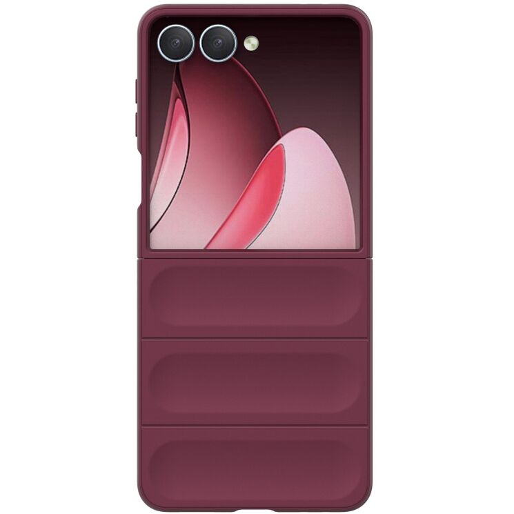 Защитный чехол Deexe Terra Case (FF) для Samsung Galaxy Flip 7 - Wine Red: фото 3 из 9