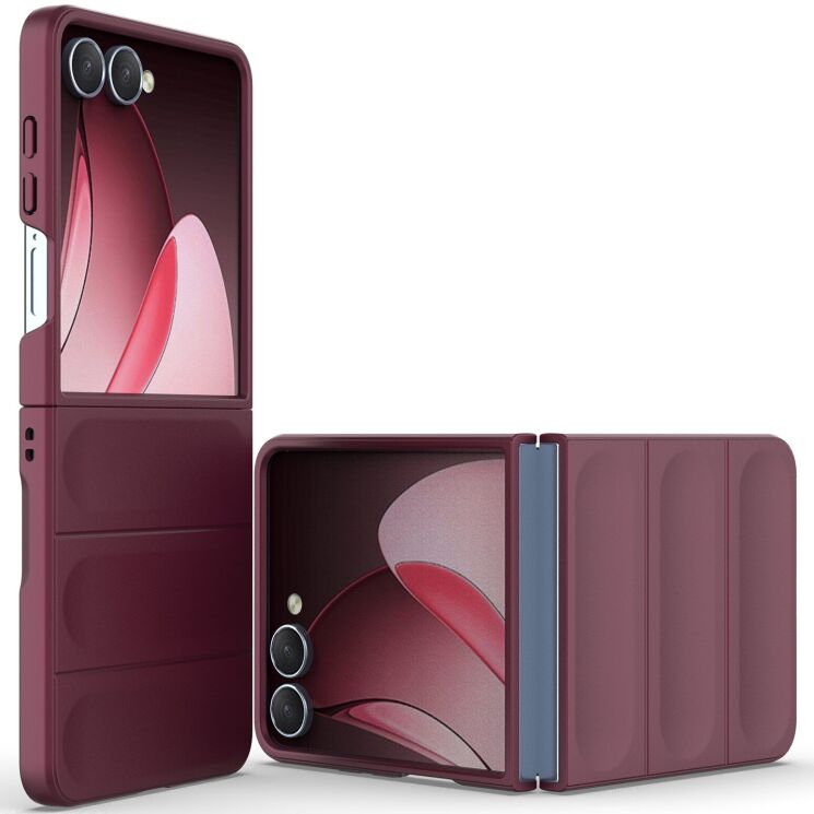 Защитный чехол Deexe Terra Case (FF) для Samsung Galaxy Flip 7 - Wine Red: фото 4 из 9