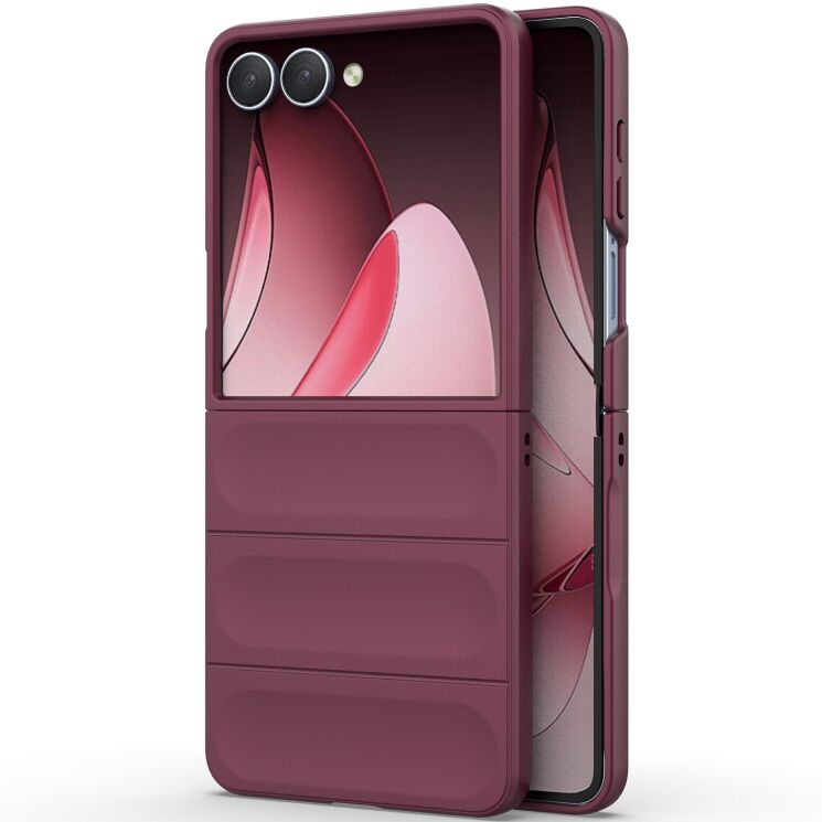 Защитный чехол Deexe Terra Case (FF) для Samsung Galaxy Flip 7 - Wine Red: фото 2 из 9