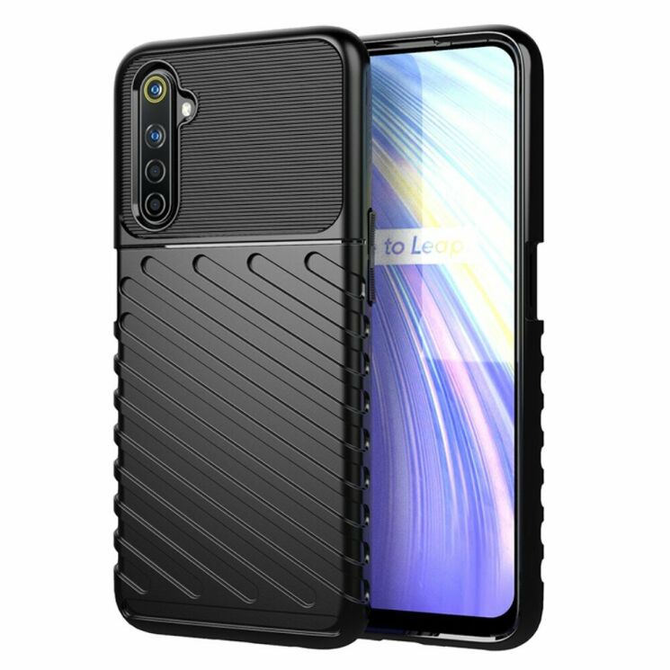 Защитный чехол Deexe Thunder Series для Realme 6 / 6s - Black: фото 1 из 12
