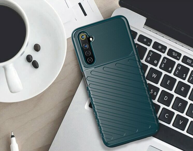 Защитный чехол Deexe Thunder Series для Realme 6 / 6s - Black: фото 7 из 12