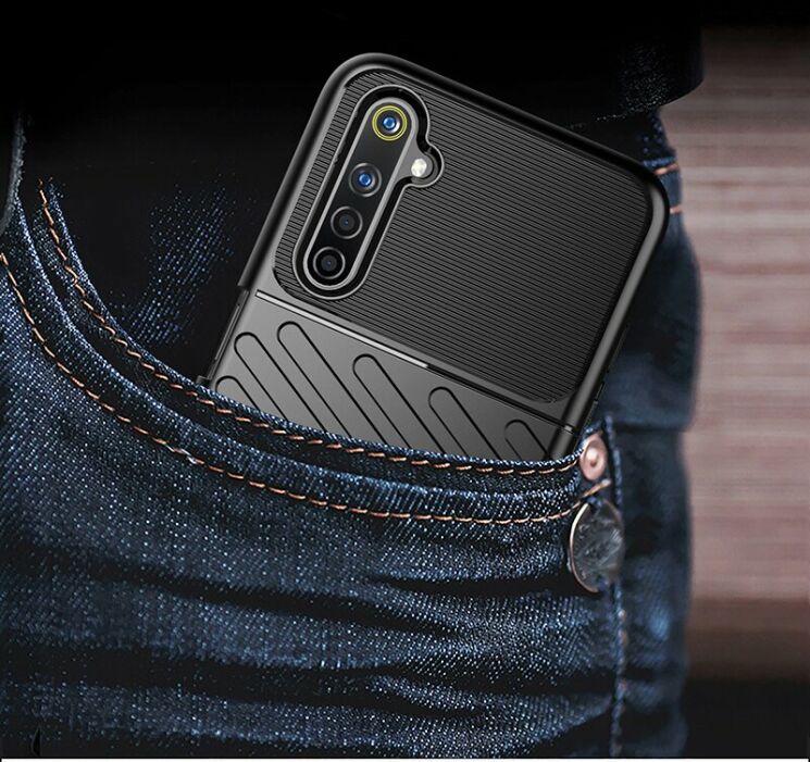 Защитный чехол Deexe Thunder Series для Realme 6 / 6s - Black: фото 11 из 12
