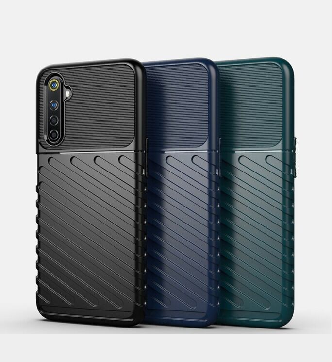Защитный чехол Deexe Thunder Series для Realme 6 / 6s - Black: фото 2 из 12
