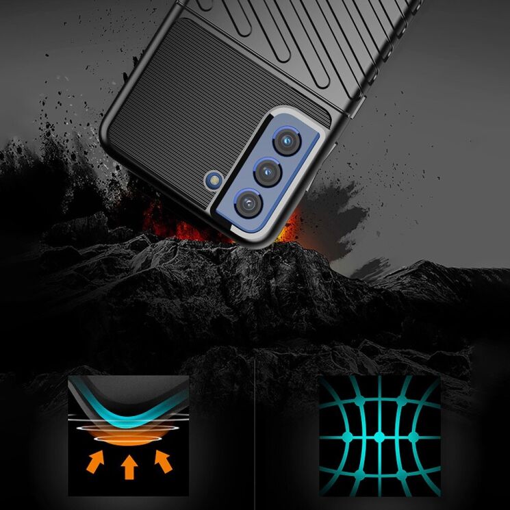 Защитный чехол Deexe Thunder Series для Samsung Galaxy S21 FE (G990) - Black: фото 8 из 10