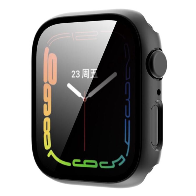 Защитный чехол Deexe Watch Case для Apple Watch 41 mm (7 / 8 / 9 Series) - Black: фото 1 из 7