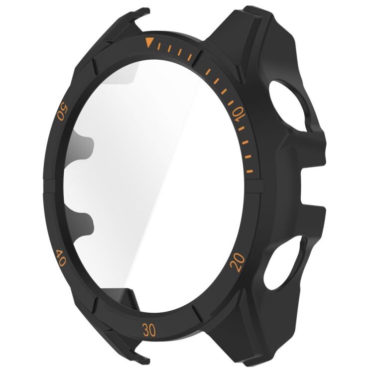 Захисний чохол Deexe Watch Case для Garmin Fenix 8 (47mm) - Black / Orange: фото 2 з 7