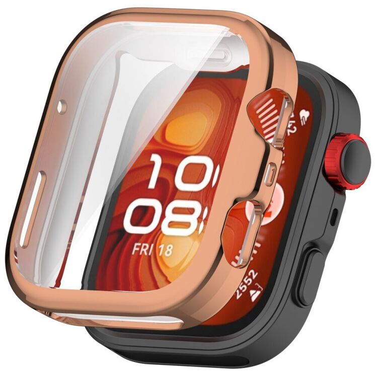 Защитный чехол Deexe Watch Case для Huawei Watch Fit 4 Pro - Rose Gold: фото 1 из 9